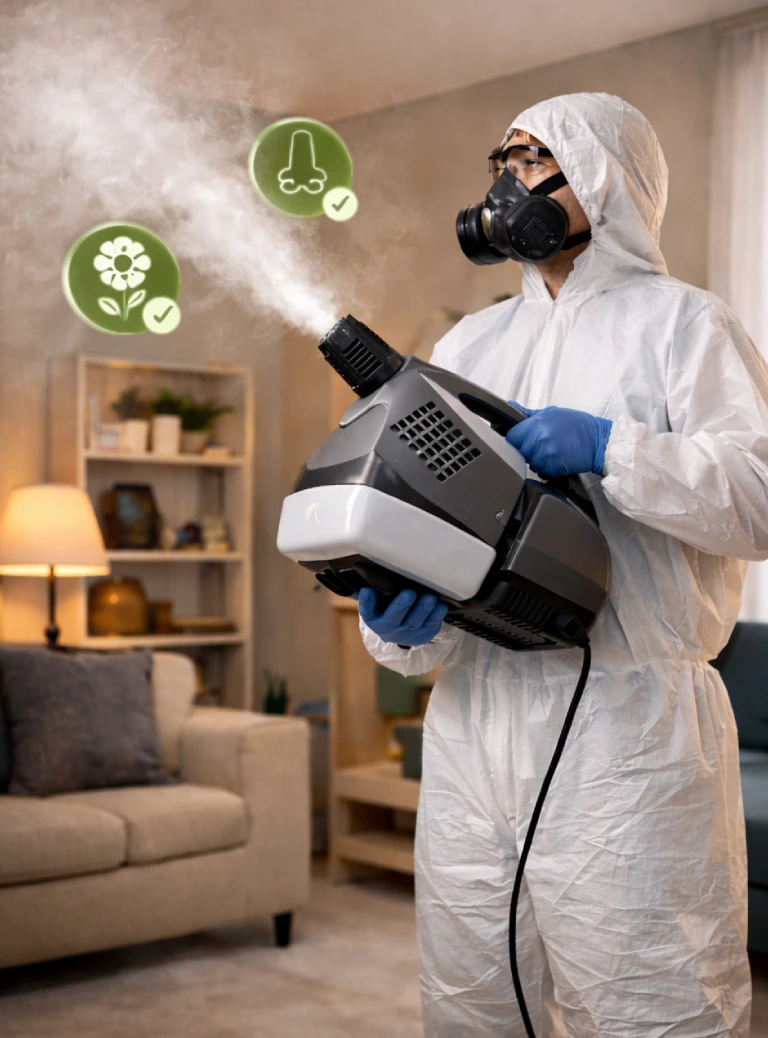 mężczyzna w&nbsp;kombinezonie